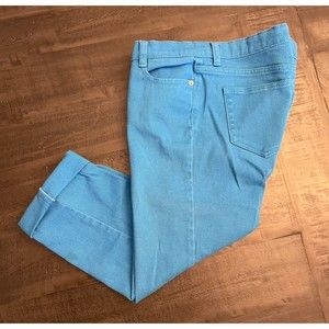 Joe Fresh Slim Turquoise Royal Blue Capris Jeans- Sz 8